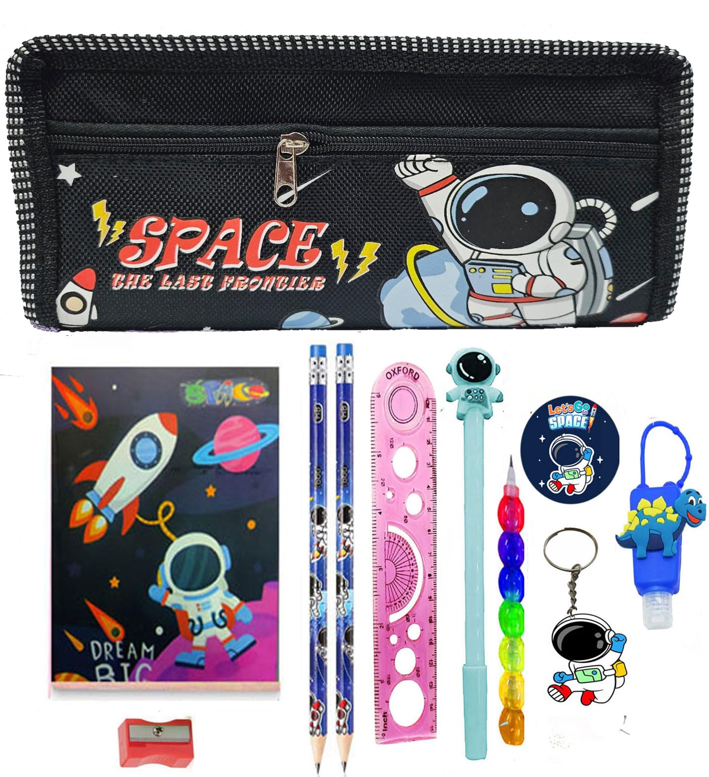 KOBBET® School Stationery Return Gift Set for Kids, Party Favor Return Gift in Bulk for Kids Pencil Case Pencil Pouch for Kids with Stationery 11pcs School Supply Set for Kids for School (Space) (B0CTT9Q9YX) Amazon Price History, Amazon Price Tracker