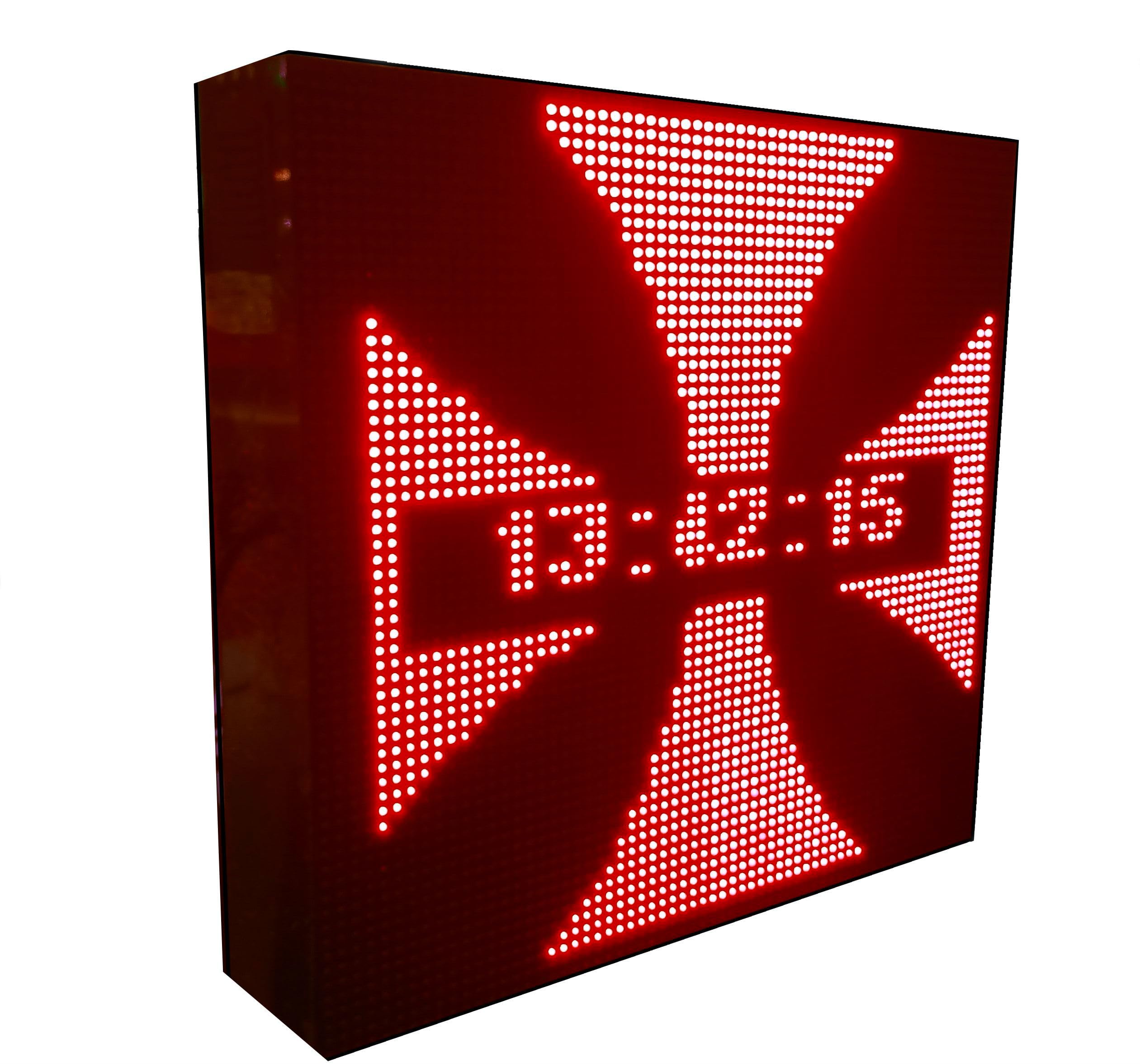 LETRERO LED PROGRAMABLE CARTEL LED PROGRAMABLE PANTALLA LED PROGRAMABLE (64 * 64 cm, ROJO) ROTULO LED PROGRAMABLE CARTEL ELECTRÓNICO ANUNCIA TU NEGOCIO/PROGRAMMABLE LED PANEL BANDEROLA LED