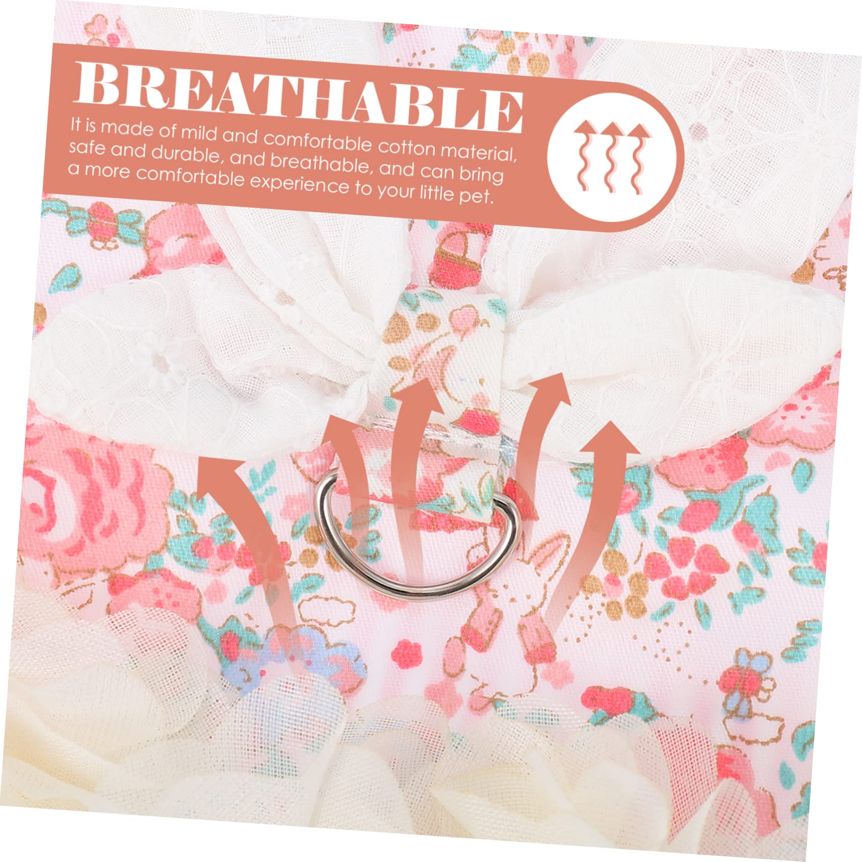POPETPOP Ensemble Vêtement Décoratif pour Lapin Laisse en Coton Rose, Doux Odeur, pour Promenades Extérieures et Fêtes