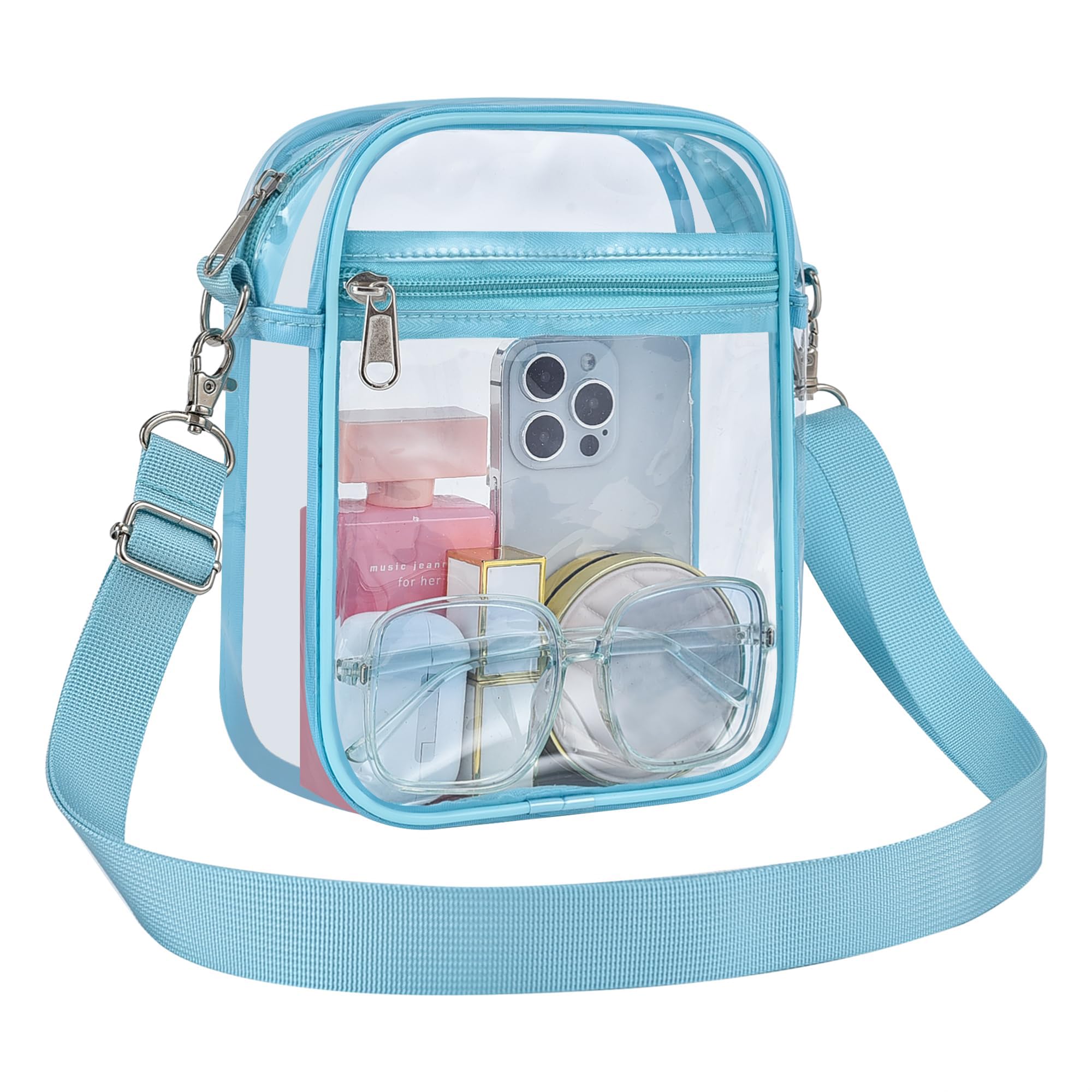Clear Bag for Stadium Events, Crossbody Satchel Bag Stadium Approved