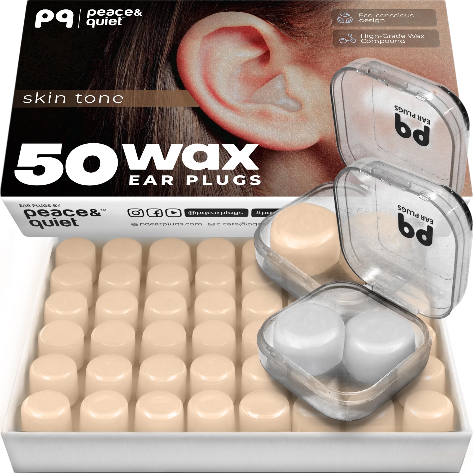 Peace&Quiet Wax Ear Plugs - Block Noise & Sleep Better -14