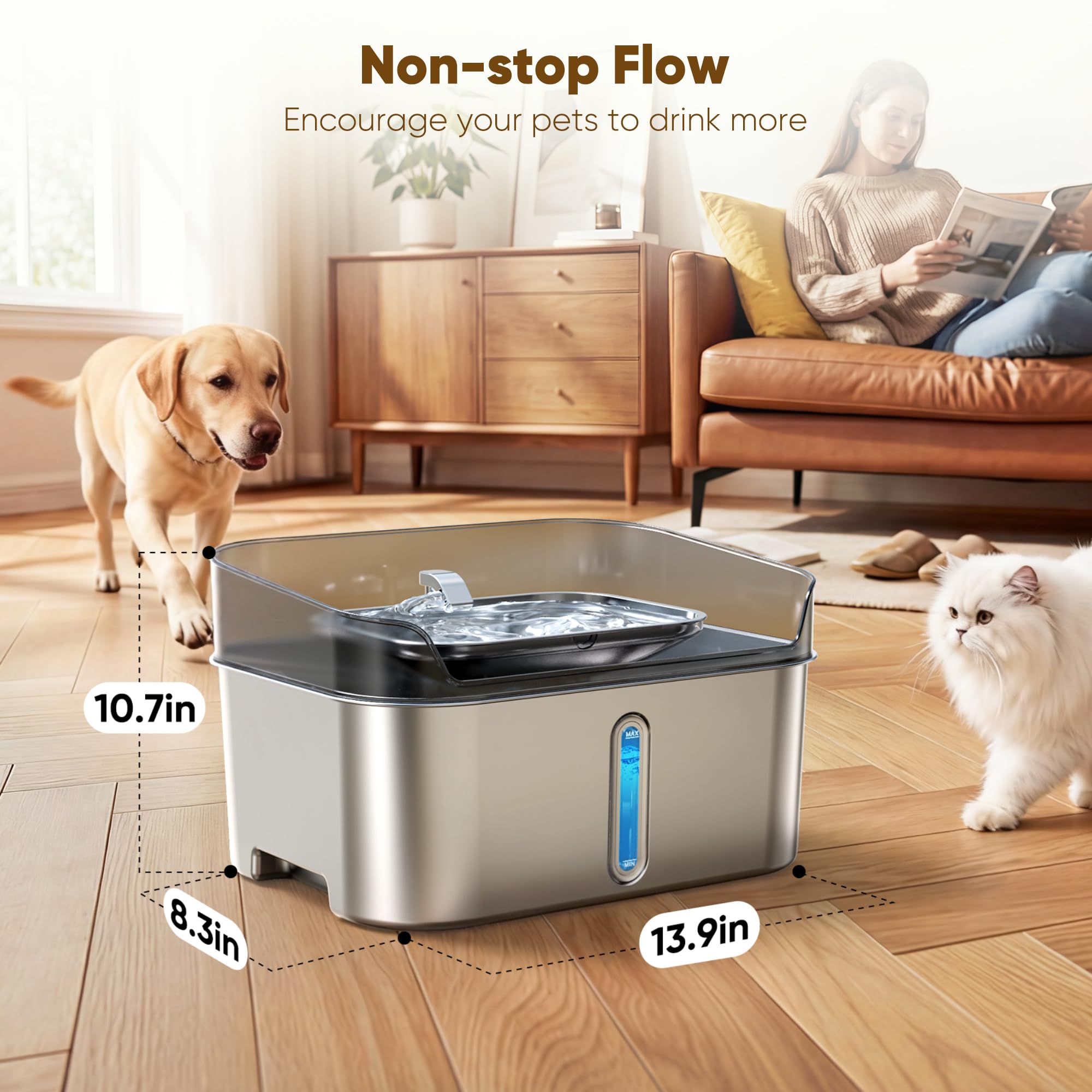 Dog Water Fountain Filter Replacement, 4 Packs Pet Water Filter & Sponge Filter for Sharlovy W10 Pro, 2 Months Set Easy-Swap For Dogs and Cat Fountain - image 8
