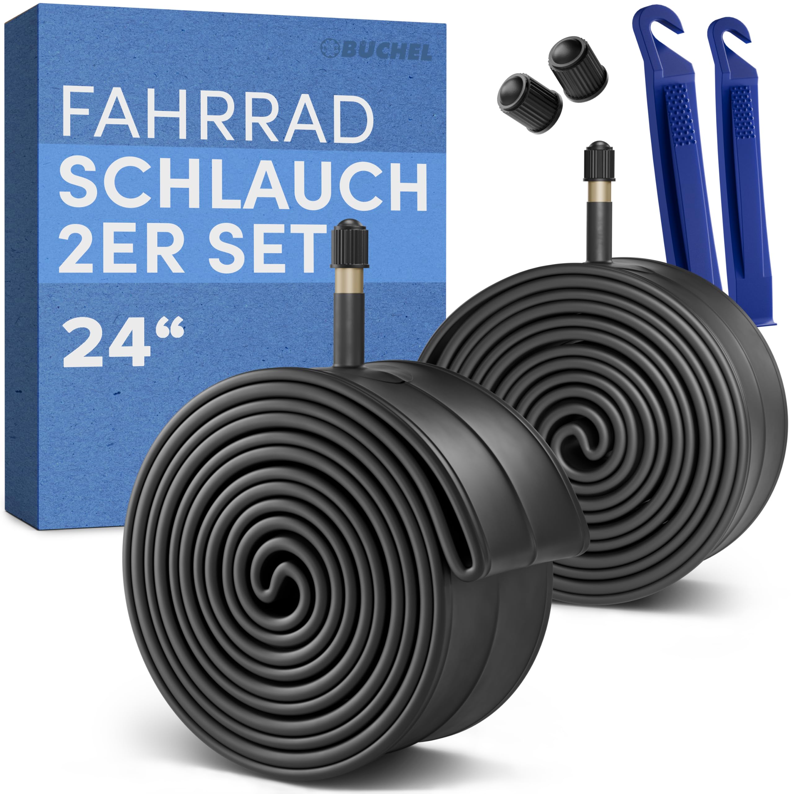 Büchel Fahrradschlauch 24 Zoll - AV 35mm, 24x1,75-2,125