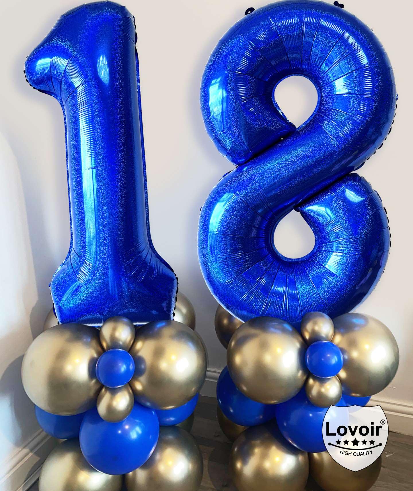 Amazon | レーザーネイビーブルーナンバー1バルーン、40インチ