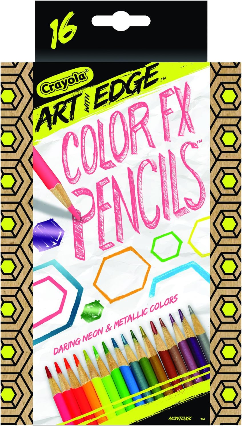 Crayola Colored Pencil Set, Neon and Metallic Colors, Art