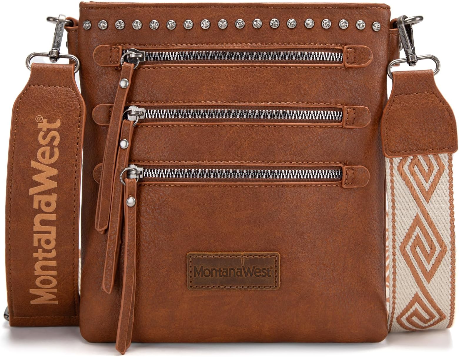 Crossbody Bags for Women Multi Pocket Cross Body Bag Purses with Guitar Strap