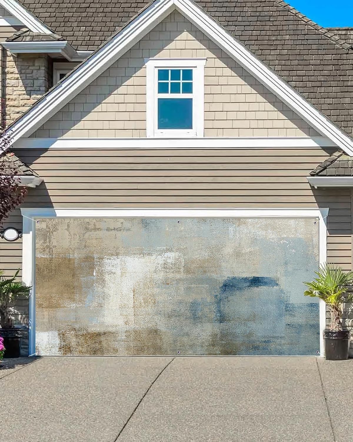 Garage Door Banner Abstract Painting Garage Door Cover