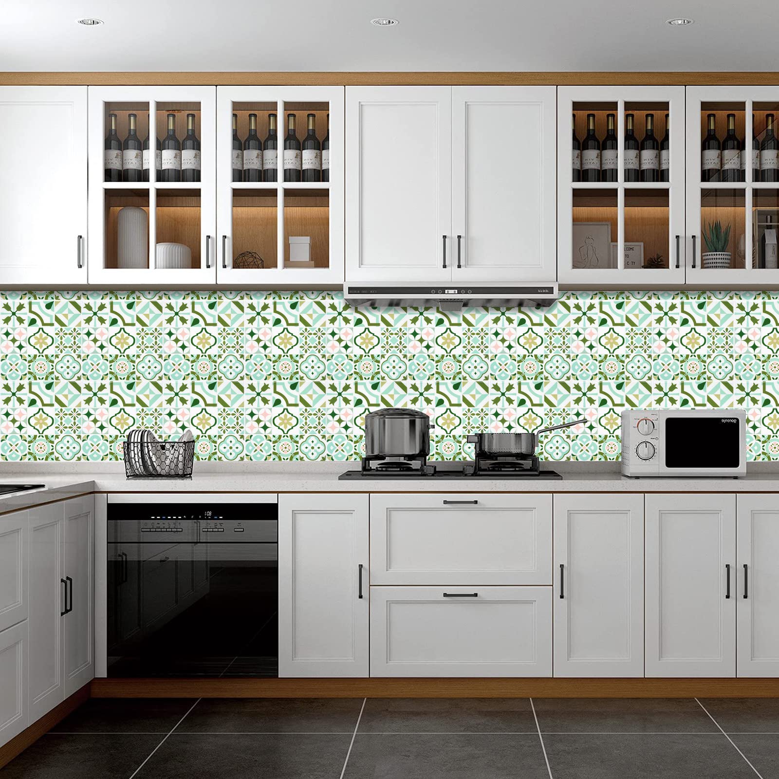 LZQ Lot De 10 Feuilles D'autocollants Pour Carrelage De Cuisine