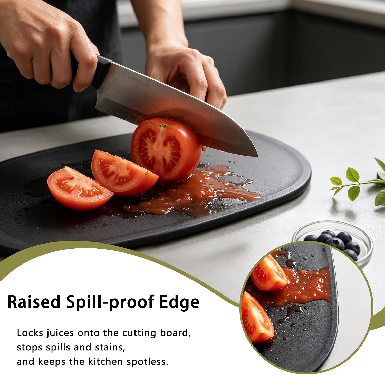 ZVP Thick TPU Cutting Boards Set of 2 for Kitchen, Flexible Cutting Mats