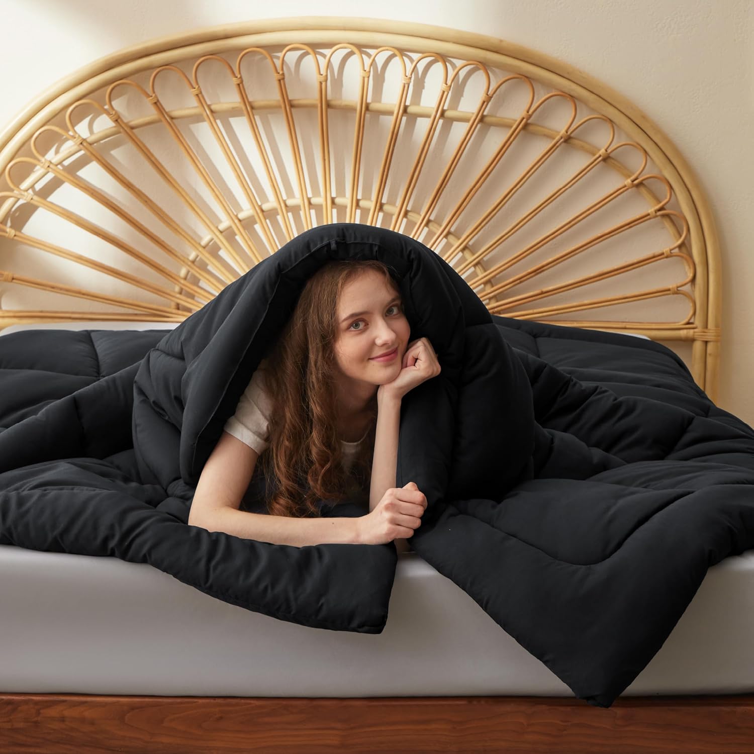 Bedsure Comforter Duvet Insert Queen Bundle Deep Pocket Sheets Set Queen