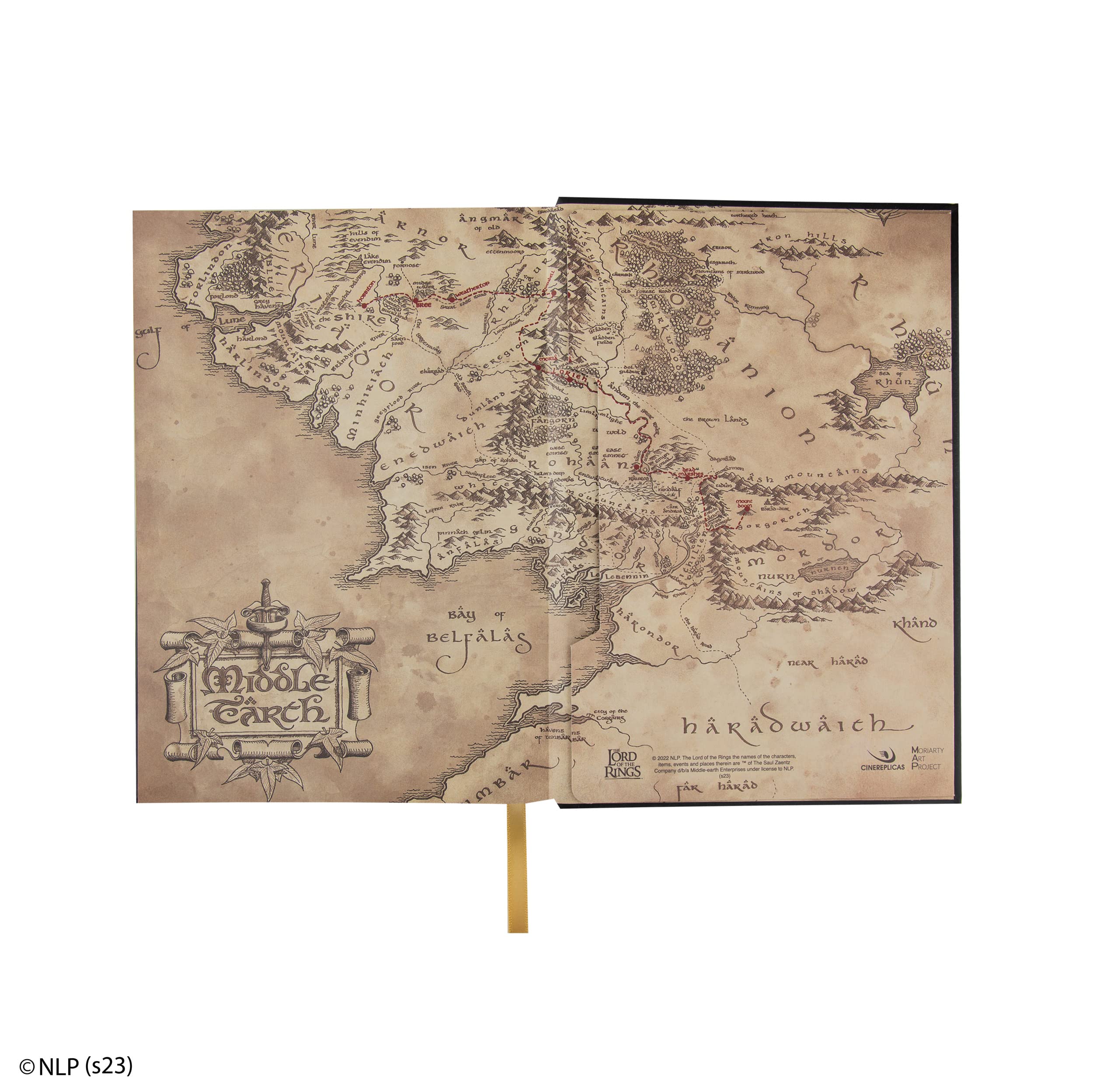 Cinereplicas Der Herr der Ringe - Mittelerde Hardcover Notizbuch mit faltbarer Karte 160p 14.5 * 21cm - Official License - Image 3