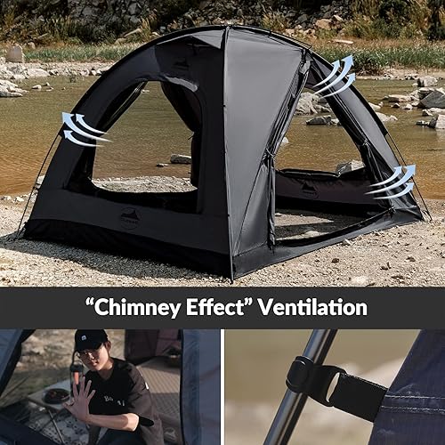 Miniatura 9 de Tienda Eclipse para 456 personas, tienda impermeable y resistente al viento, dos formas de tiendas de campaña y salas de campamento adecuadas para