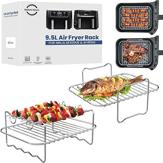 Ninja AF400UK & AF451UK Air Fryer Rack for 9.5l Ninja Dual air fryer