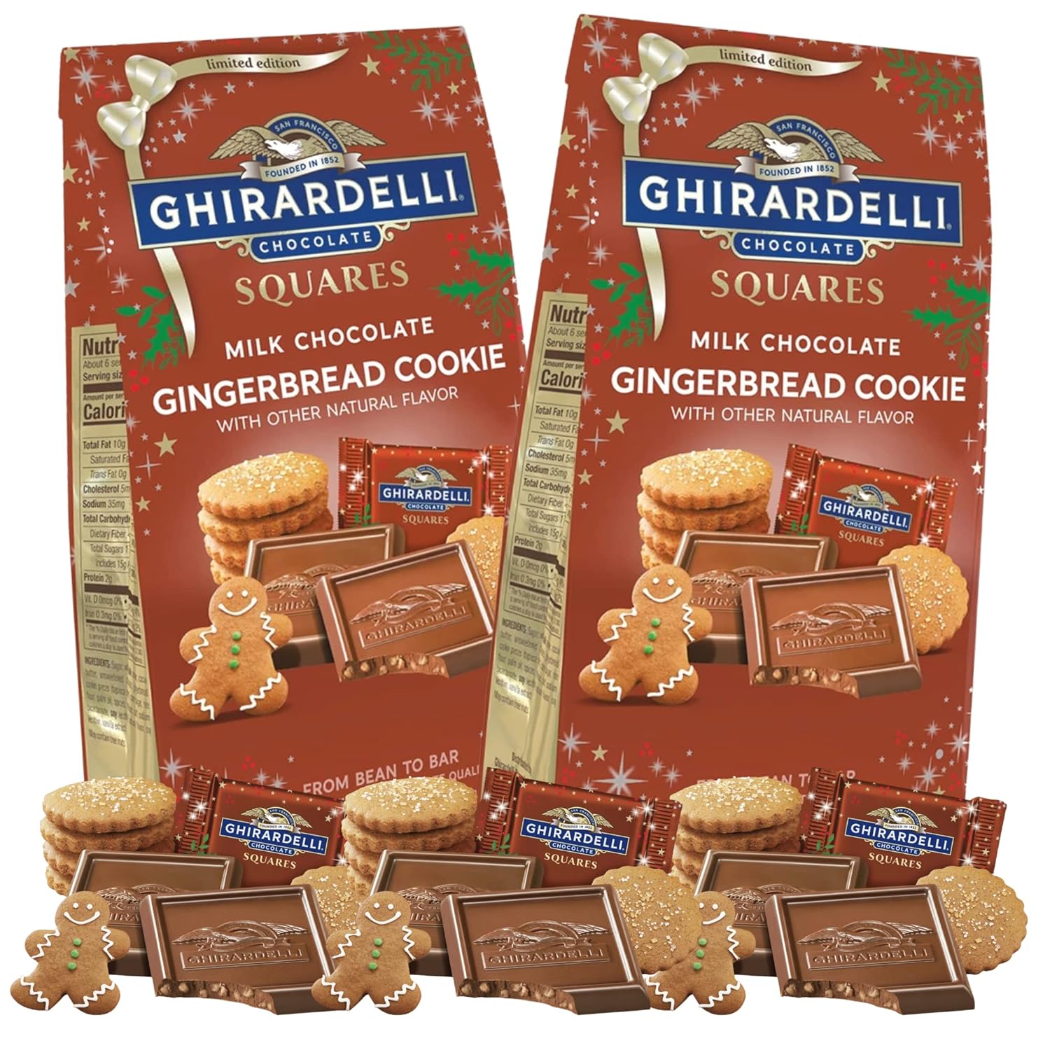 2022 Ghirardelli Gingerbread Cookie Milk Chocolate Squares