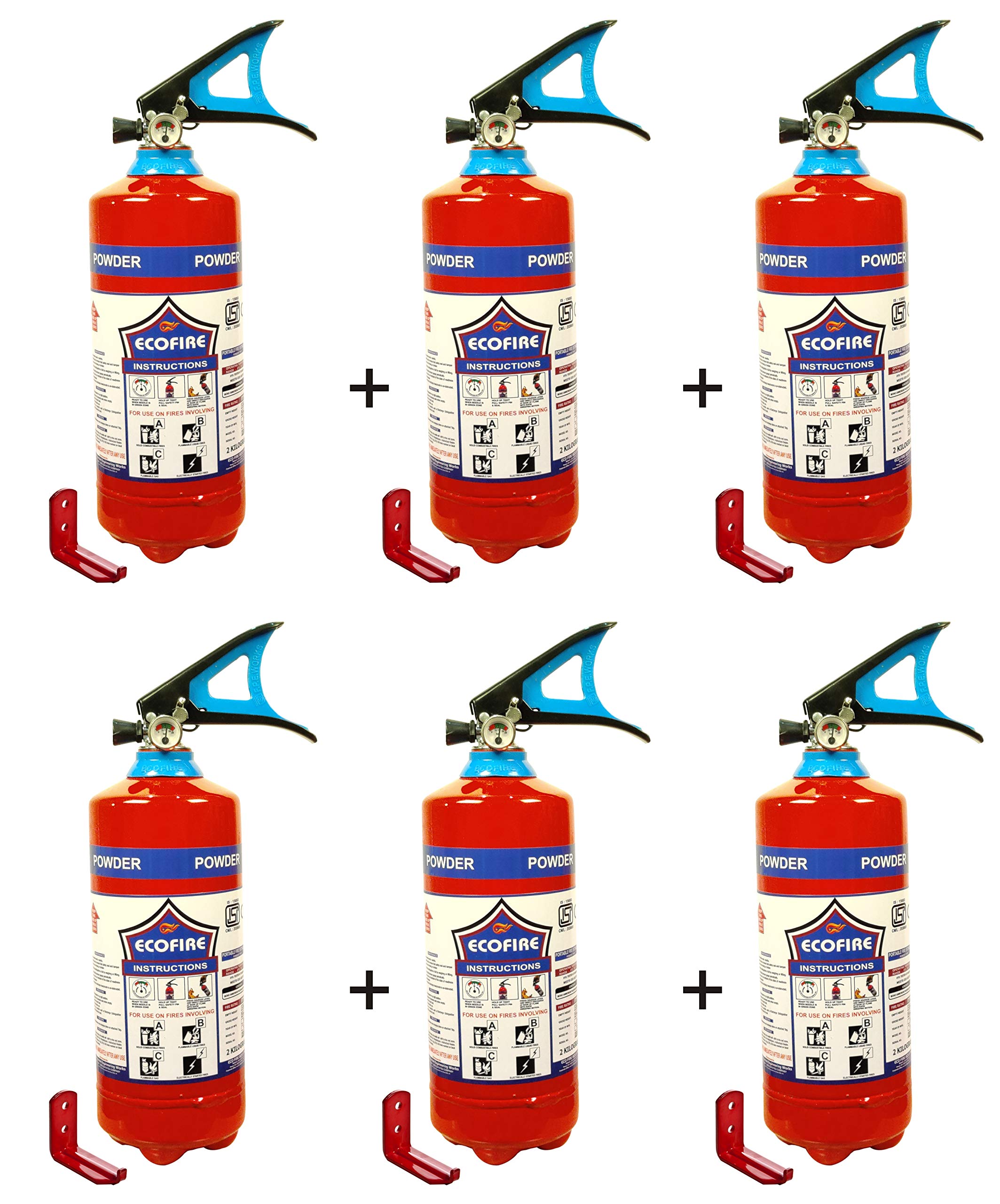 ECO FIRE ABC Powder Type Fires Extinguisher (2 kg) - Pack of 6 (B089QMVBGG) Amazon Price History, Amazon Price Tracker