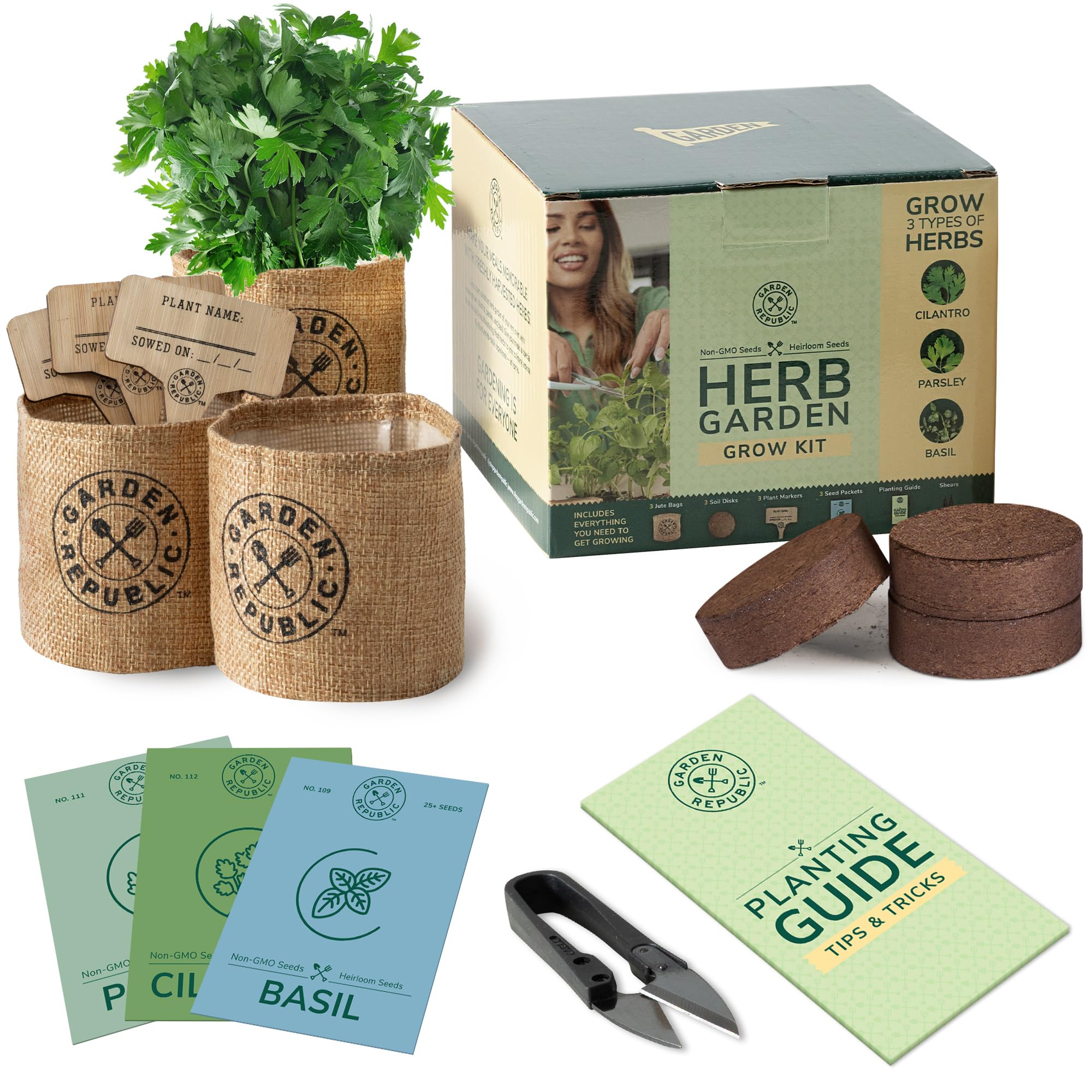 Amazon.com: Garden Republic Indoor Herb Garden Kit - DIY Herb