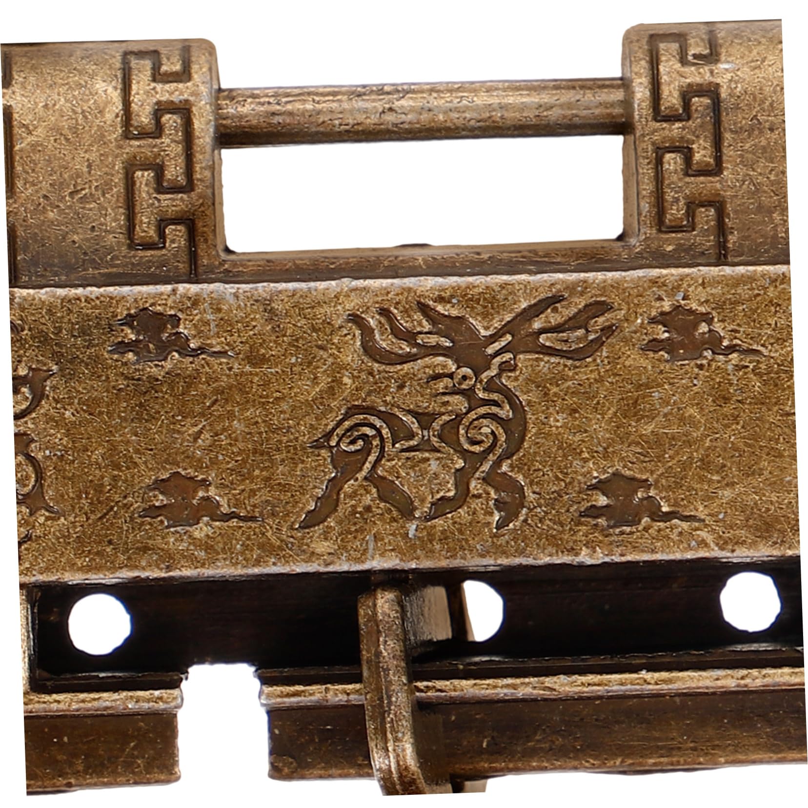 Lurrose 5 Sätze Antikes Kleines Schloss Vorhängeschlösser Schublade Riegel Code Tastensperre Schlüssel Antikes Vorhängeschloss Holzkistenverschlüsse Schrankzubehör Dark Brown Zinklegierung