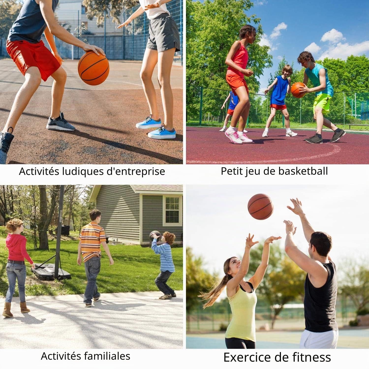 Yaheetech Panier de Basket Hauteur Réglable 170 cm à 230 cm Portable pour Extérieur avec Panneau Panier de Basket sur Pied Noir