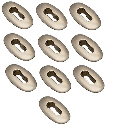PRYKCS Brass Key Hole Cover 25mm SS- Finish(Pack of 10)