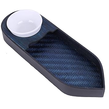 Boat Shaped Chip and dip with Melamine White Bowl (Blue Color)