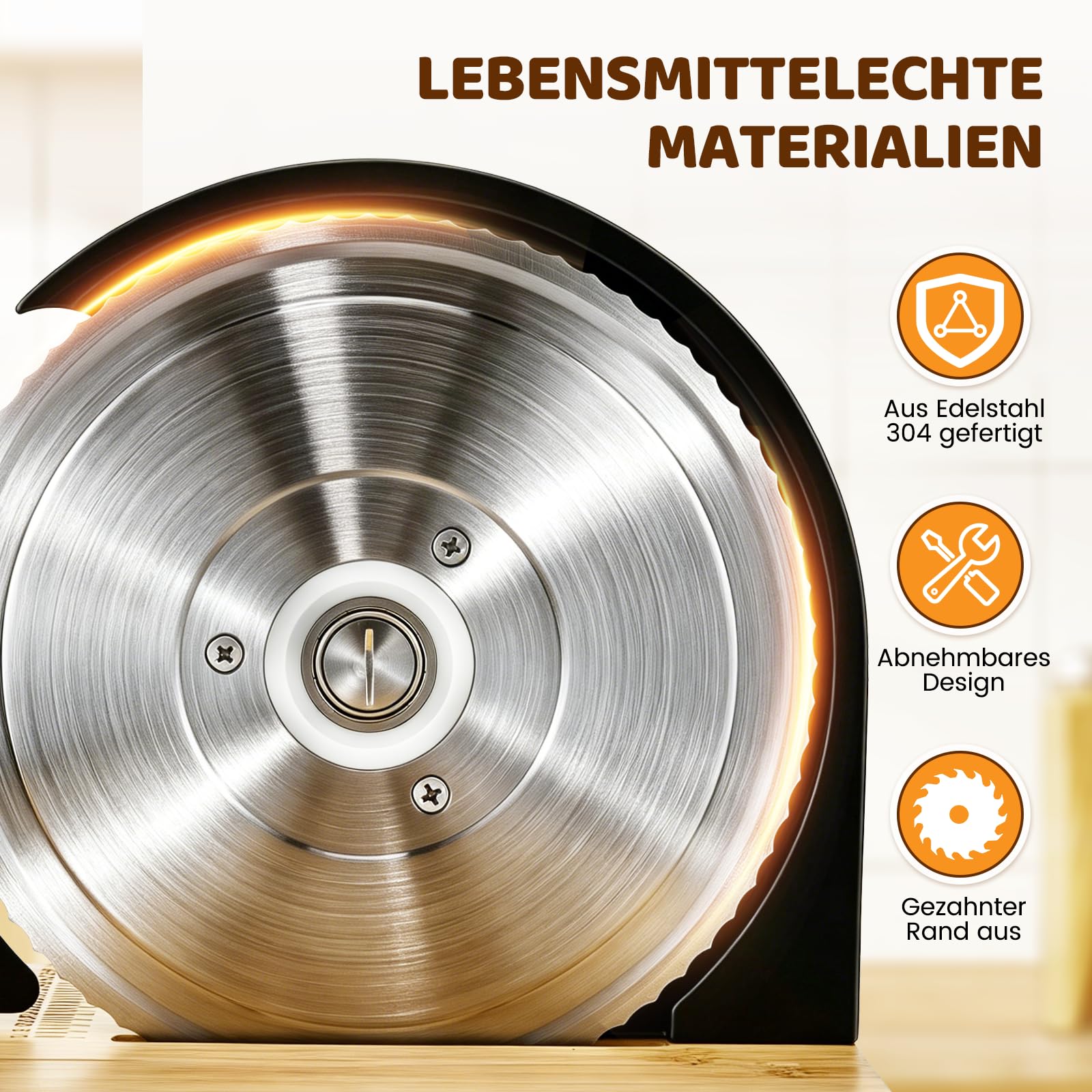 Brotschneidemaschine, Brotschneidemaschine Klappbar Manuell, Edelstahl 304, Allesschneider Mit Skala, Einstellbare Scheibendicke, Brotschneider Für Käse,Brot und Gemüse (Schwarz)