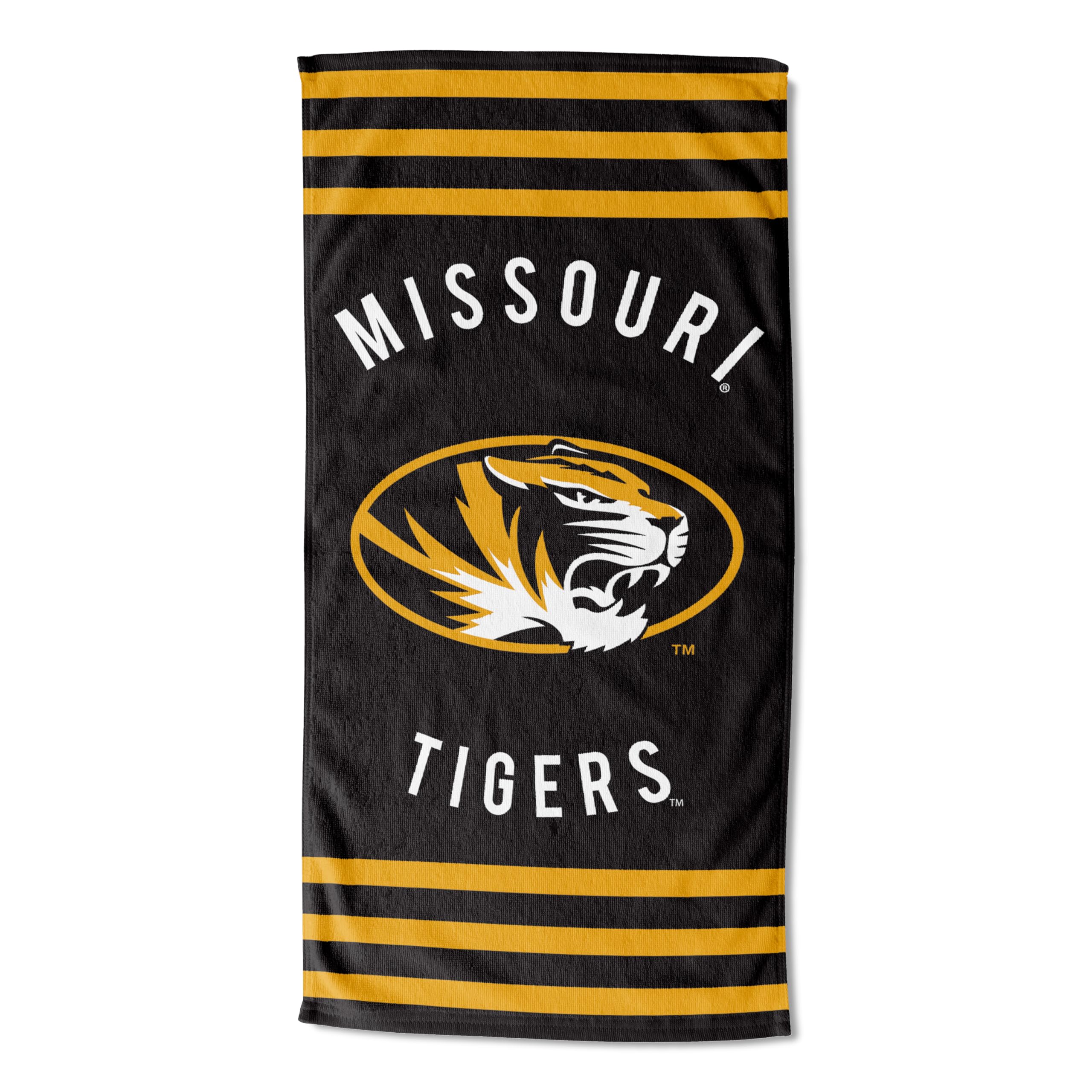 Northwest NCAA Missouri Tigers Beach Towel, 30" x 60", Stripes