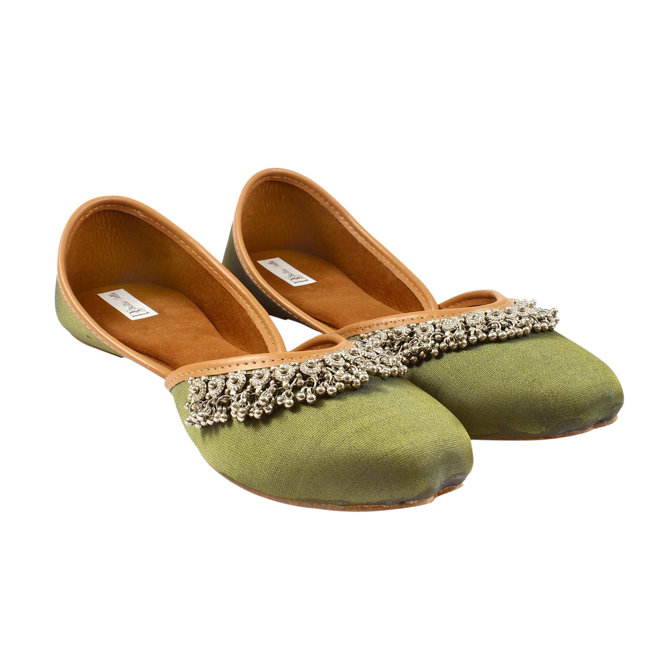 bellie bella Women's Ethnic Punjabi Pajeb Jutti Mojari-picture-17