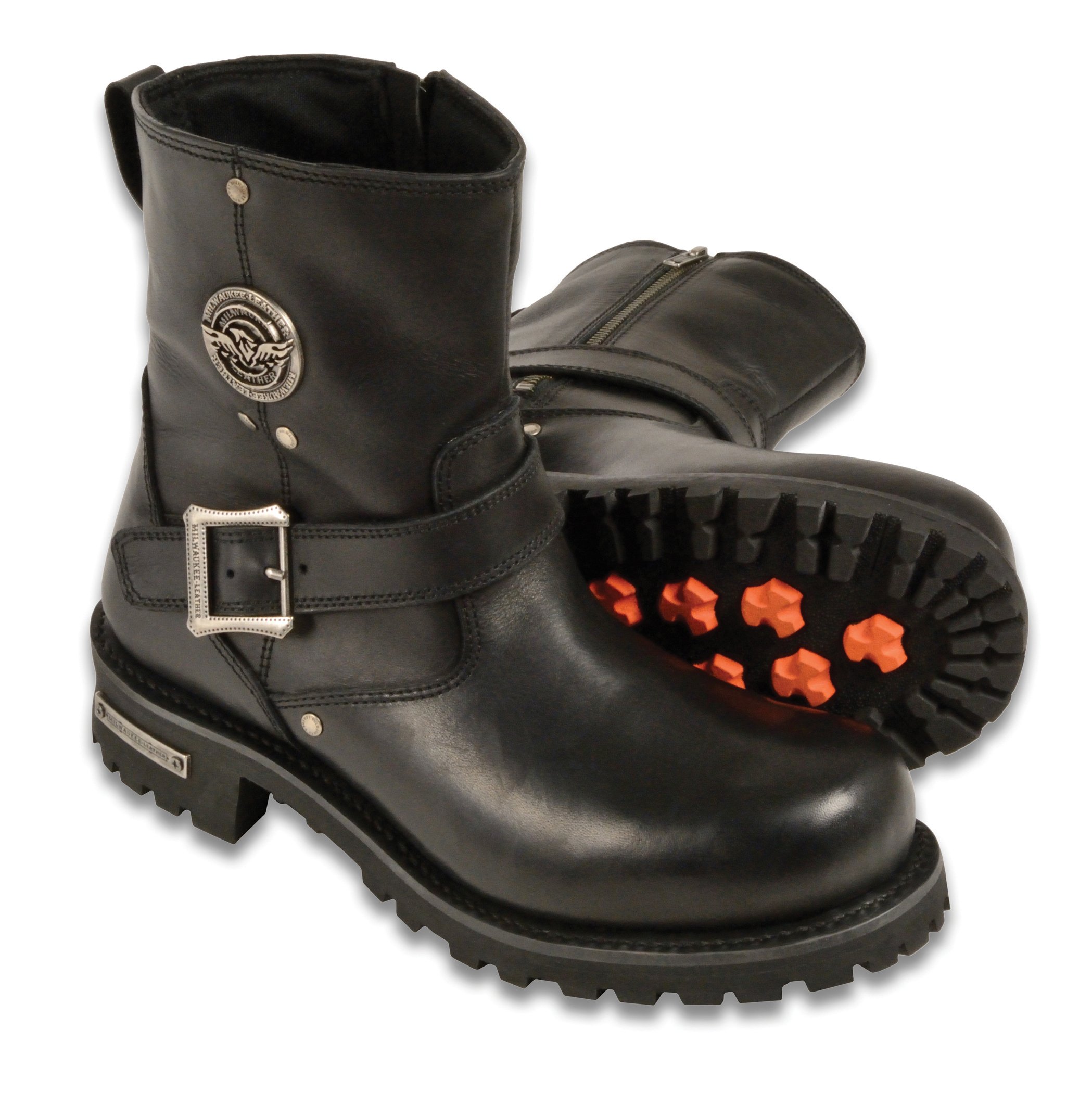 Milwaukee Men's Short Harness Boots with Zip (Black, Size 11)
