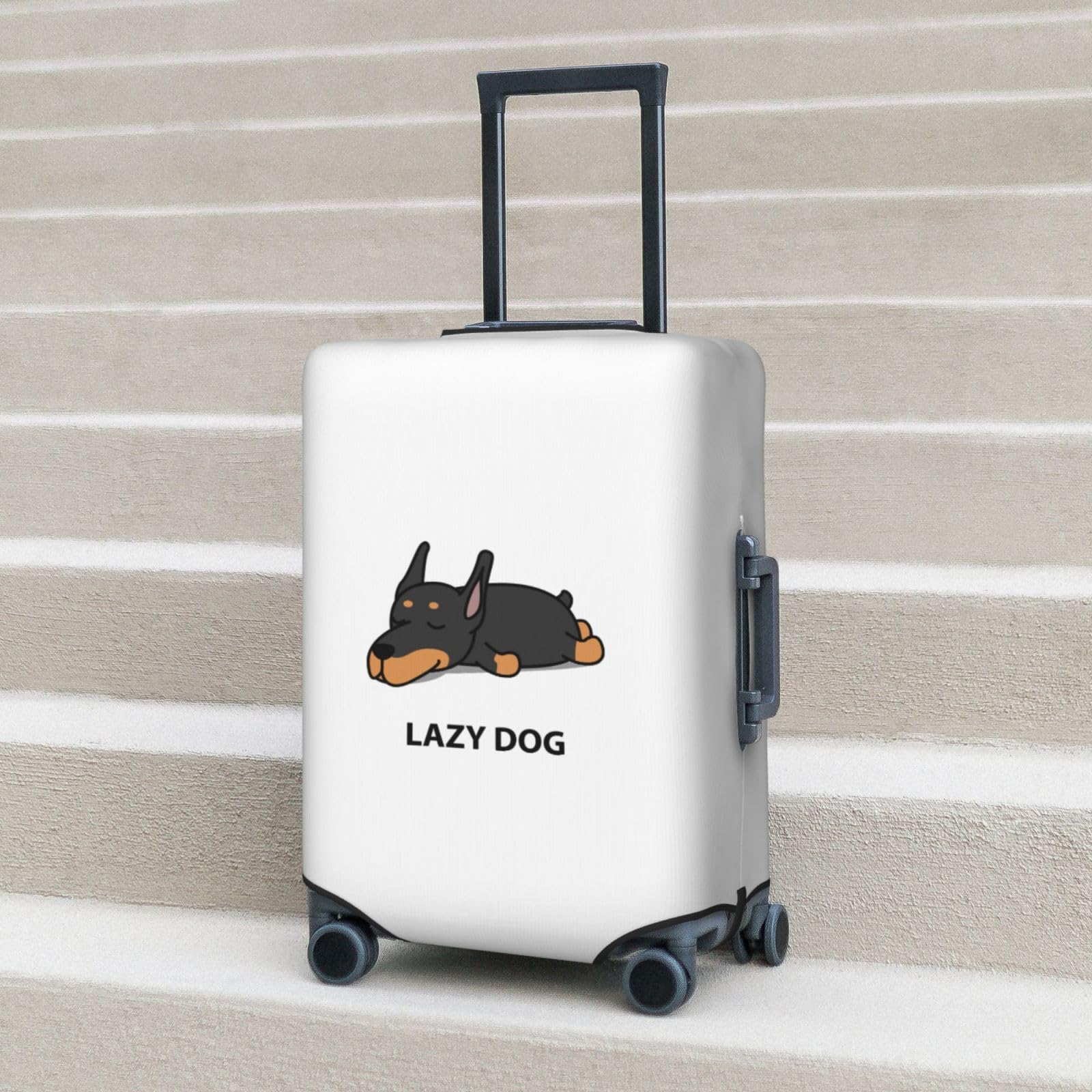 Amazon.co.jp: スーツケースカバー 可愛い ドーベルマン 犬 キャリー