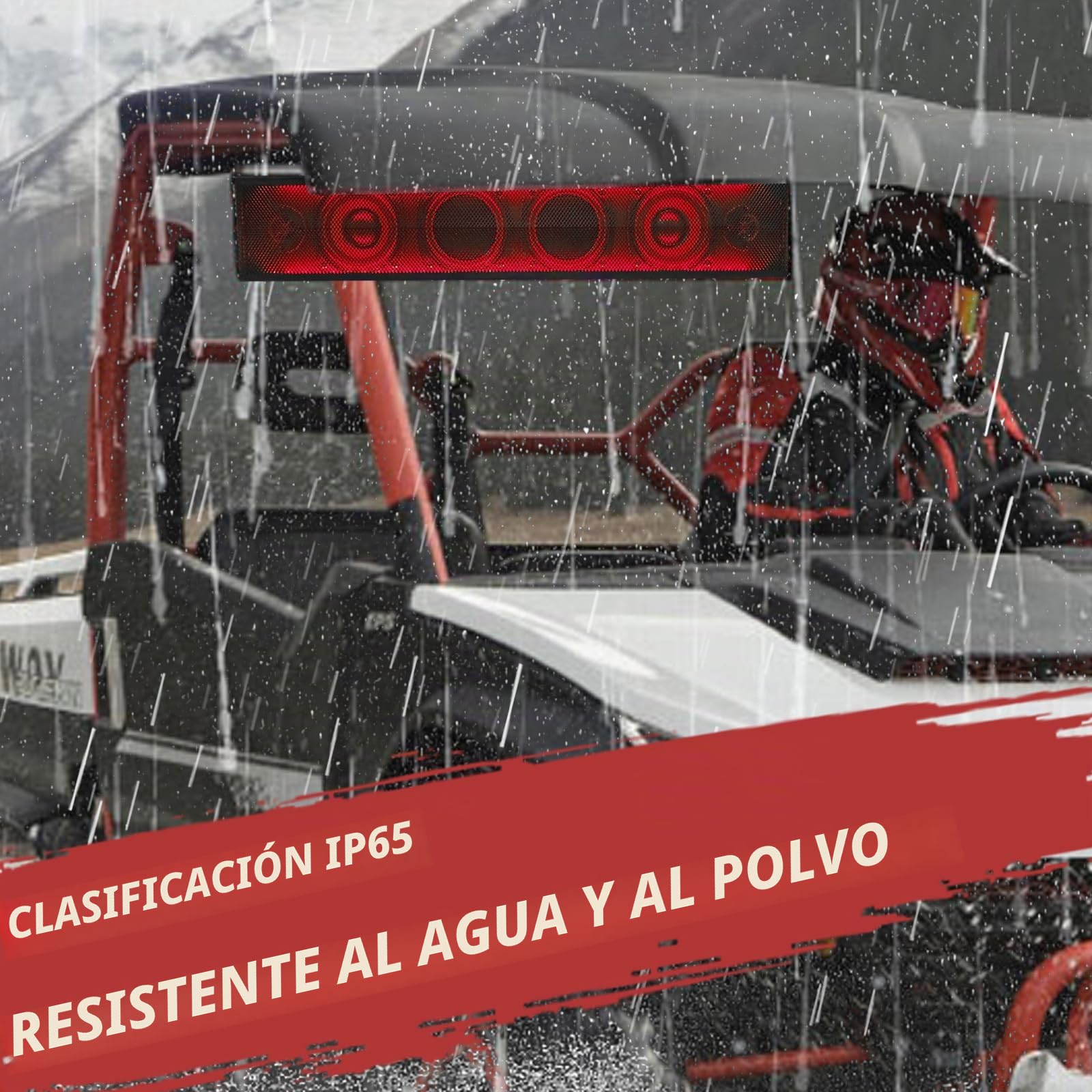 Barra de sonido UTV, barra de sonido ATV de 26 pulgadas, sincronización de música, luces multicolor, barra de sonido SXS, impermeable, Bluetooth, carrito de golf, barra de sonido para Polaris