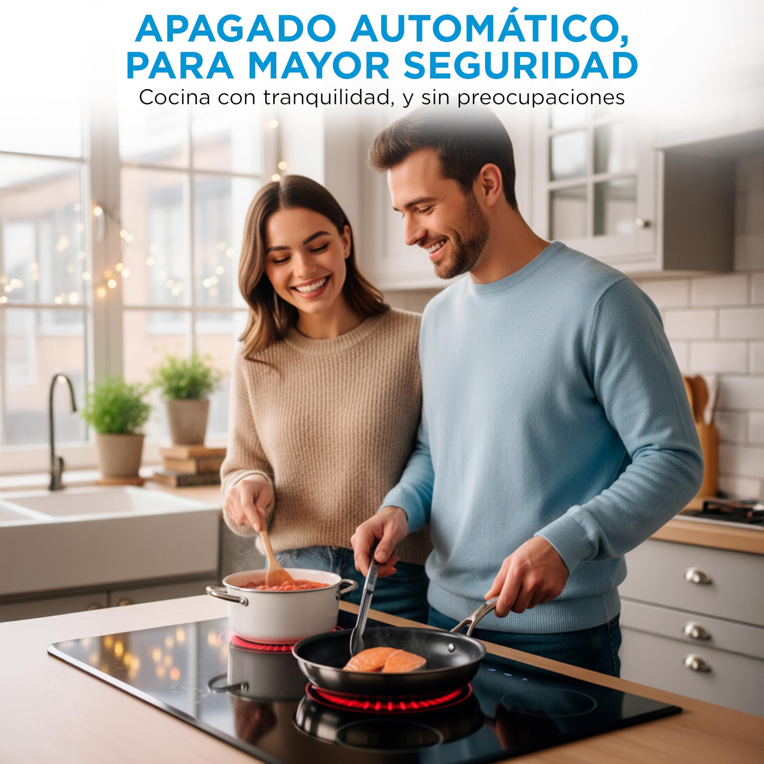 MIDEA Placa Vitroceramica 3 fuegos 6200 W - Vitroceramica Integrada con Panel de control tactil, Indicador de Luz, Temporizador, Child lock y Protección por Sobrecalentamiento — view 10