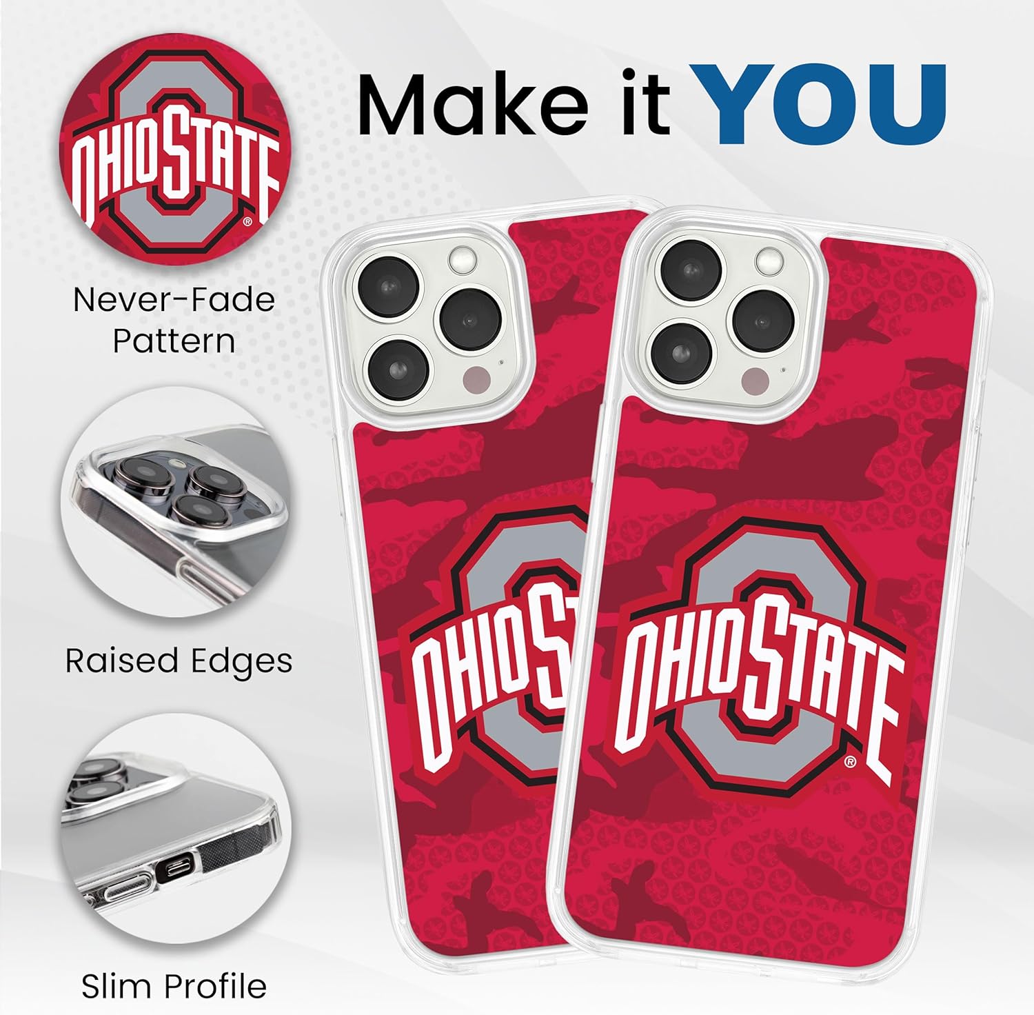 Affinity Bands Ohio State Buckeyes HD Phone Case Compatible with Apple iPhone 11 (Camo)
