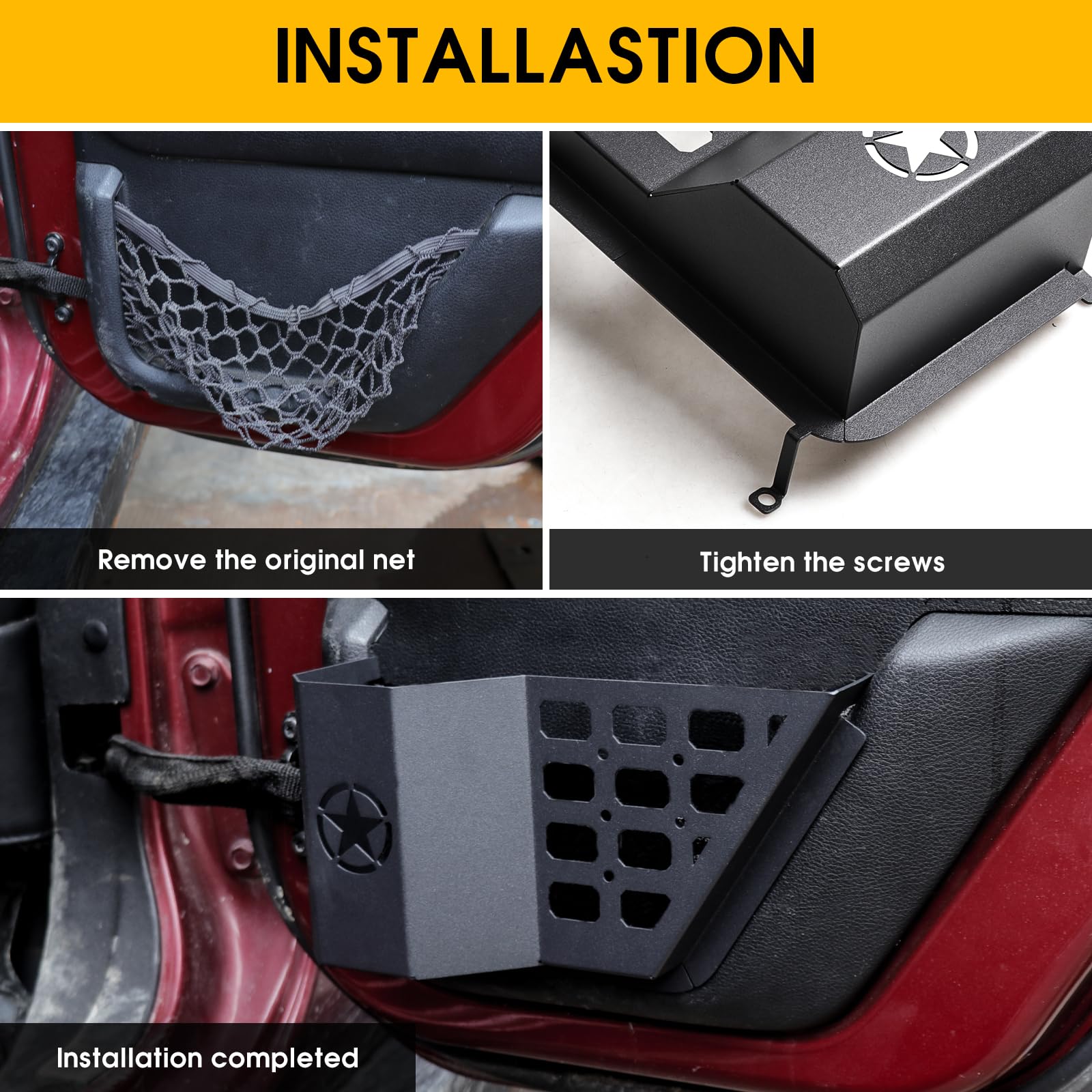 Aufbewahrungsbox für hintere Tür für Jeep Wrangler JK JKU 4-Türer, 2011–2018, 2 Stück