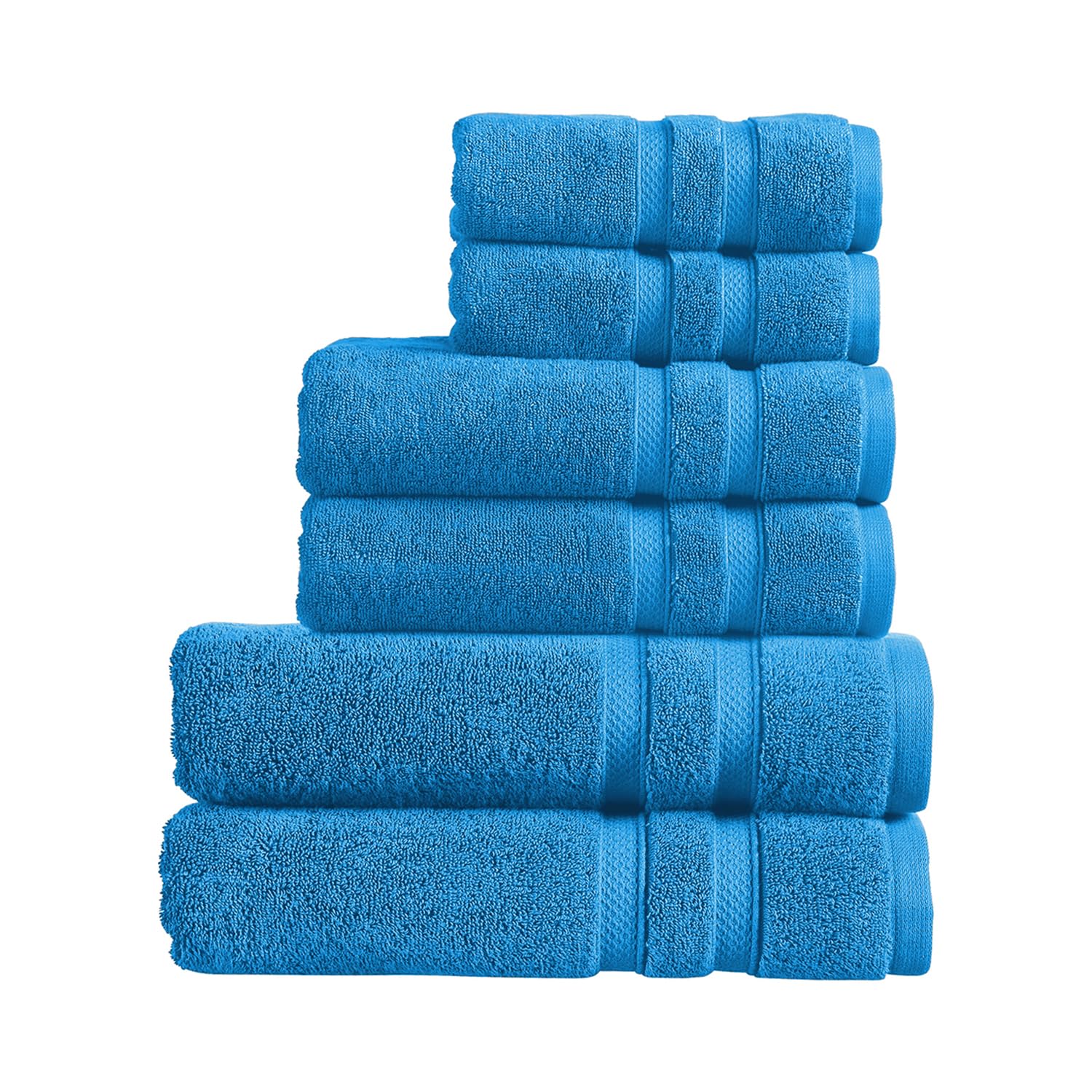 Christy Chroma Bath Towels | Set of 2 | Highly Absorbent Heavyweight 675GSM | Bold and Bright | Soft Velvety Smooth Bathroom Shower Towels | 100% Cotton | Sustainably Made | White — view 25