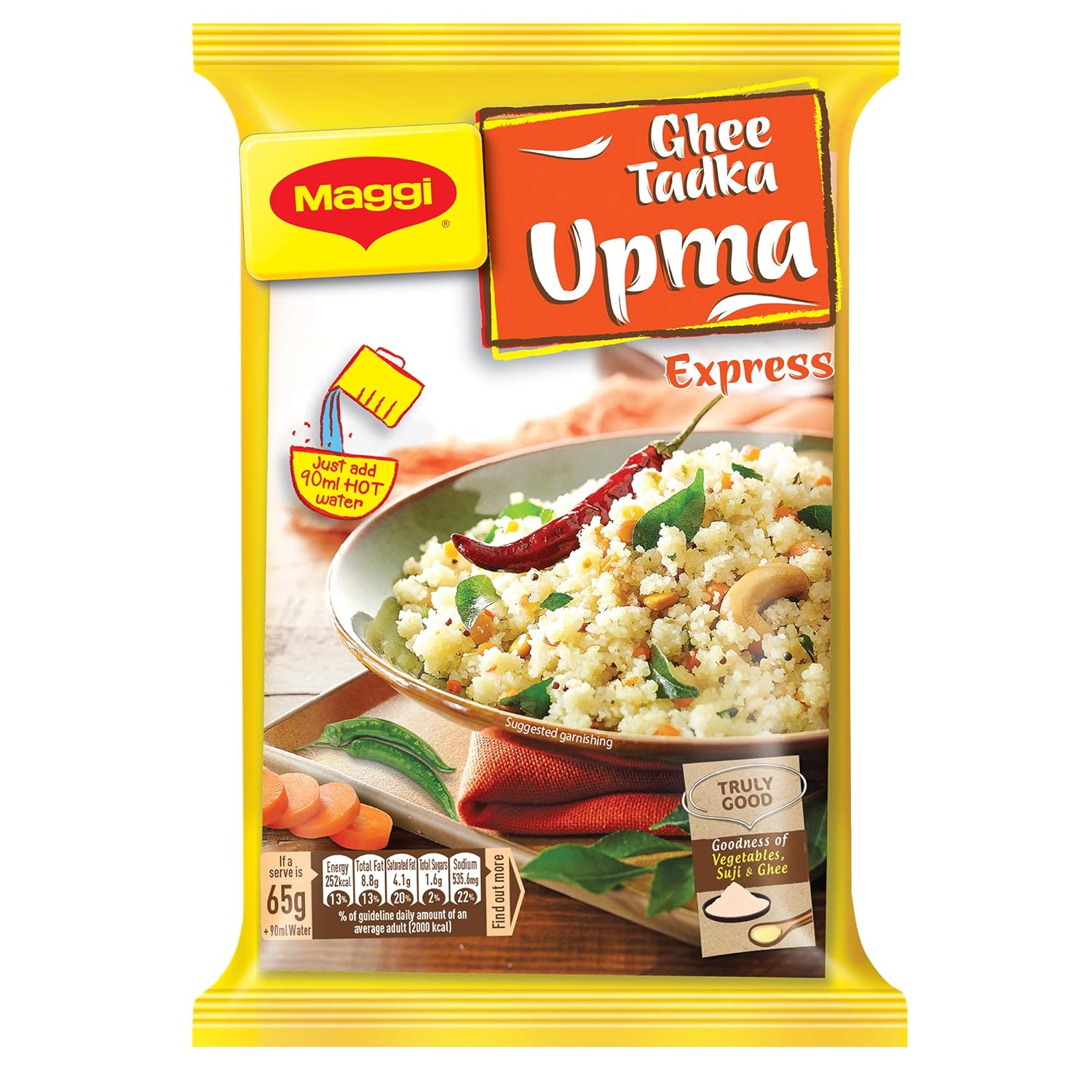 Maggi Ready To Eat, Ghee Tadka Upma Express Pouch, 65 g Amazon.in