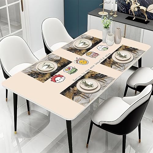 Miniatura 7 de Juego de 6 manteles individuales de mármol negro y dorado, lavables para mesa de cocina, comedor, resistentes al calor, para decoración de fiestas