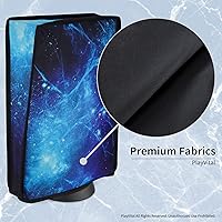 Vista 4 de PlayVital Dust Cover for ps5, Anti Scratch Waterproof Cover Sleeve for ps5 Console Digital Edition & Disc Edition