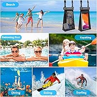 Vista 5 de Bolsa impermeable flotante para teléfono de gran capacidad, funda impermeable para iPhone 15 14 Pro Max 13 12 11 X XR 8 Plus Samsung hasta 6.9