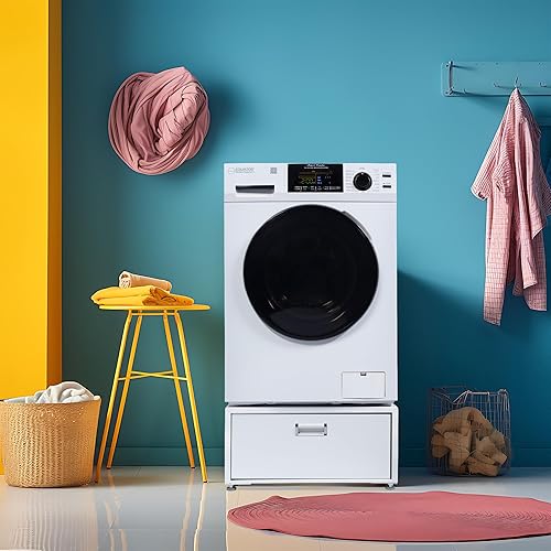 Miniatura 9 de Equator All-In-One VENTEDVENTLESS Washer-Dryer 1.9cf18lb 1400RPM 110V + Pedestal (White + PDL 4455 White)
