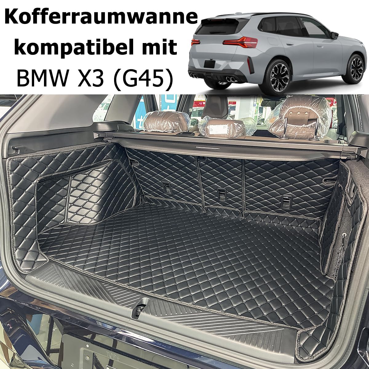 Kofferraumwanne für BMW X3 (G45) 2024-2026 Kofferraummatte | Kofferraum schutzmatte