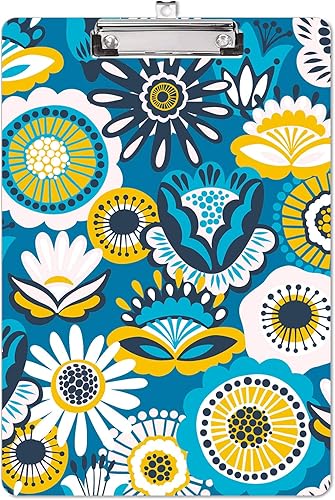 Miniatura 8 de Portapapeles de moda, portapapeles decorativos con bonito patrón, bloc de palabras de madera de diseño personalizado con clip de metal de perfil