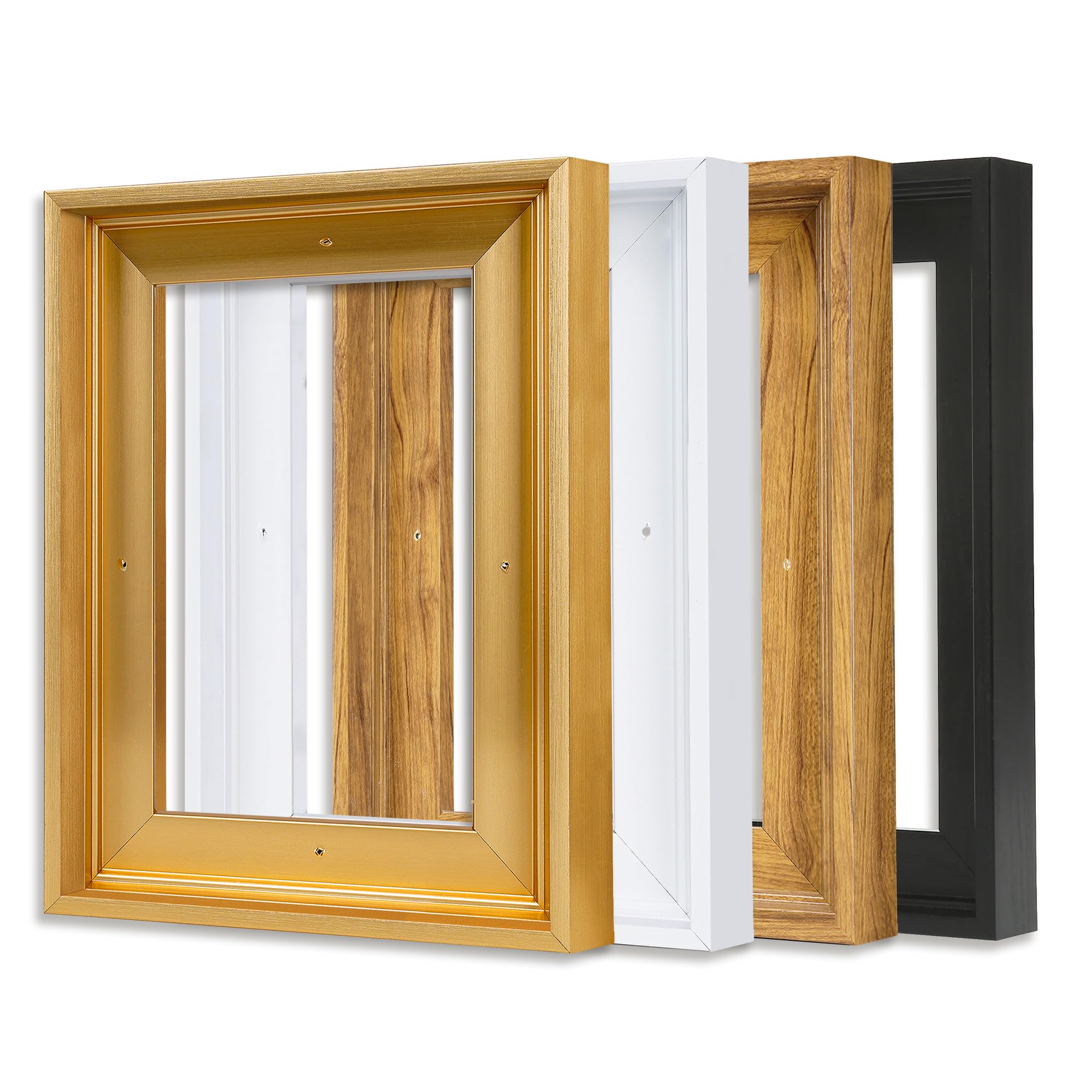 canvas floater frame for 14"x18" paintings, floating frame for 0.6"-0.9" depth canvas art, oil painting floating frames (14"x18",black)