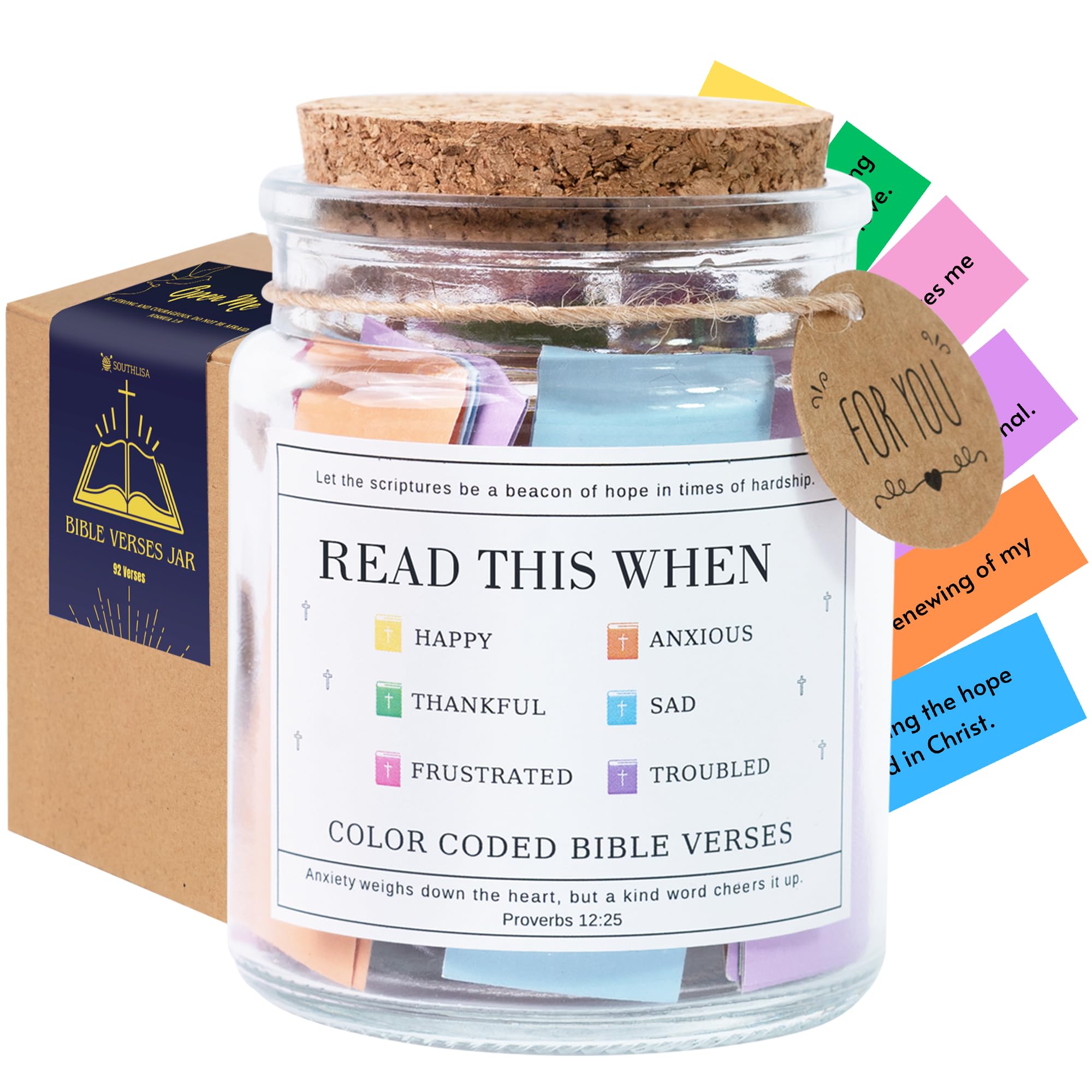Read This When Bible Verses Jar – Birthday Gift for Women, Christian Gifts for Women, Graduations Gifts, Fathers Day Gift
