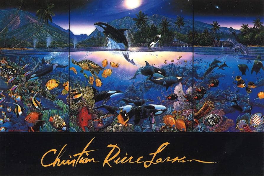 Amazon.co.jp: Christian Riese Lassen絵画額 □ラッセン 1500絵画額