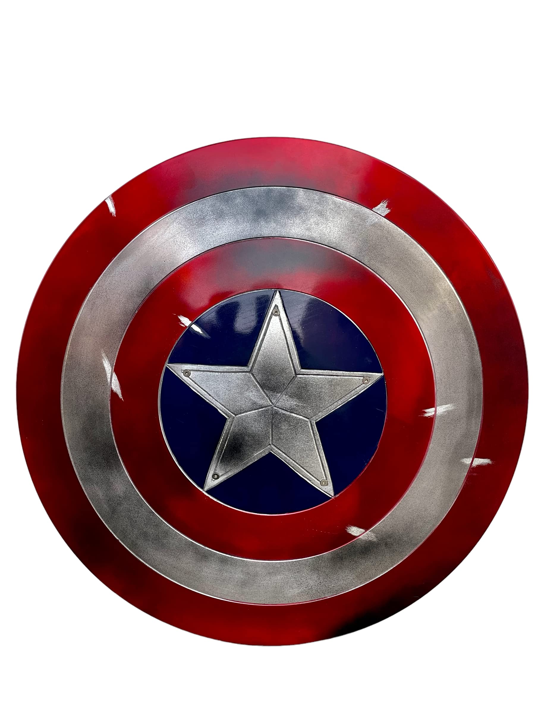 Damage Cap America Metal Shield Cosplay 1:1 Replica Battle Damage Cap America Shield for Cosplay Or Roleplay Shield Gift Item