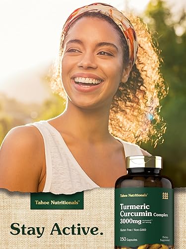 Miniatura 6 de Curcumina de cúrcuma 3000 mg  150 cápsulas  Suplemento de cúrcuma con extracto de pimienta negra  Complejo herbario sin OMG, sin gluten