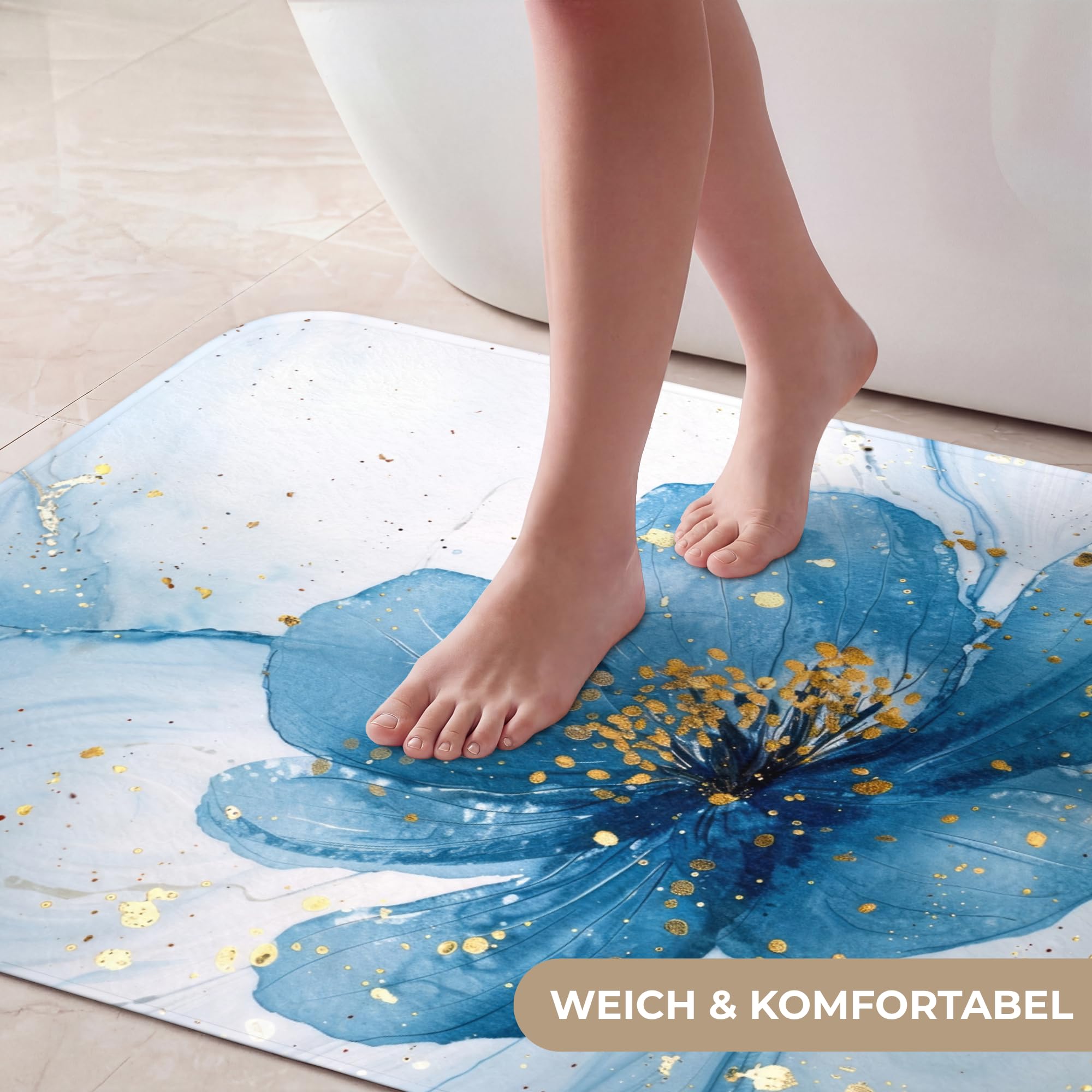 Badematte rutschfest Deko Badezimmer Memoryschaum Badematten