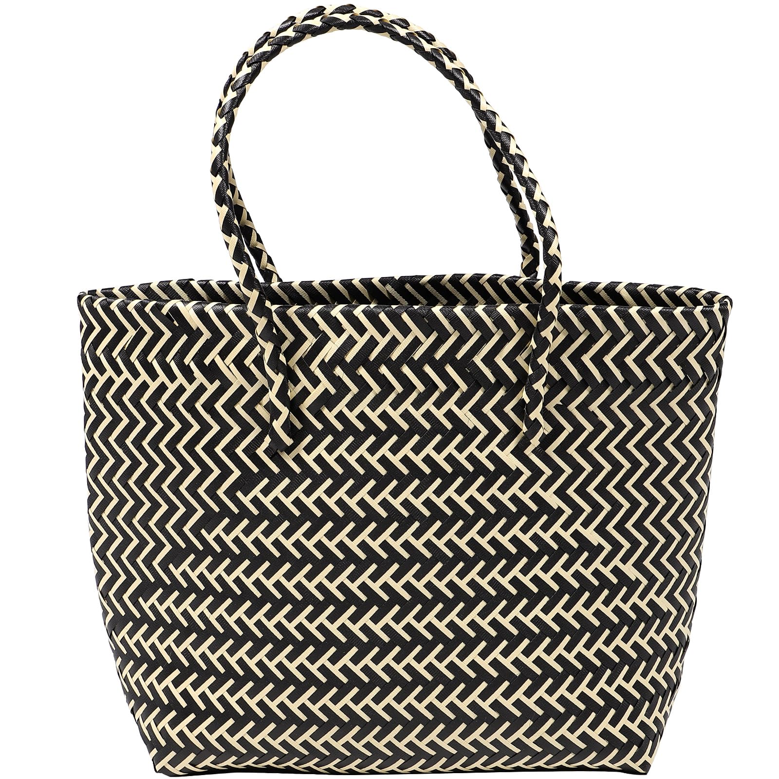 Panier tressé plastique grande capacité : fin des sacs renversés