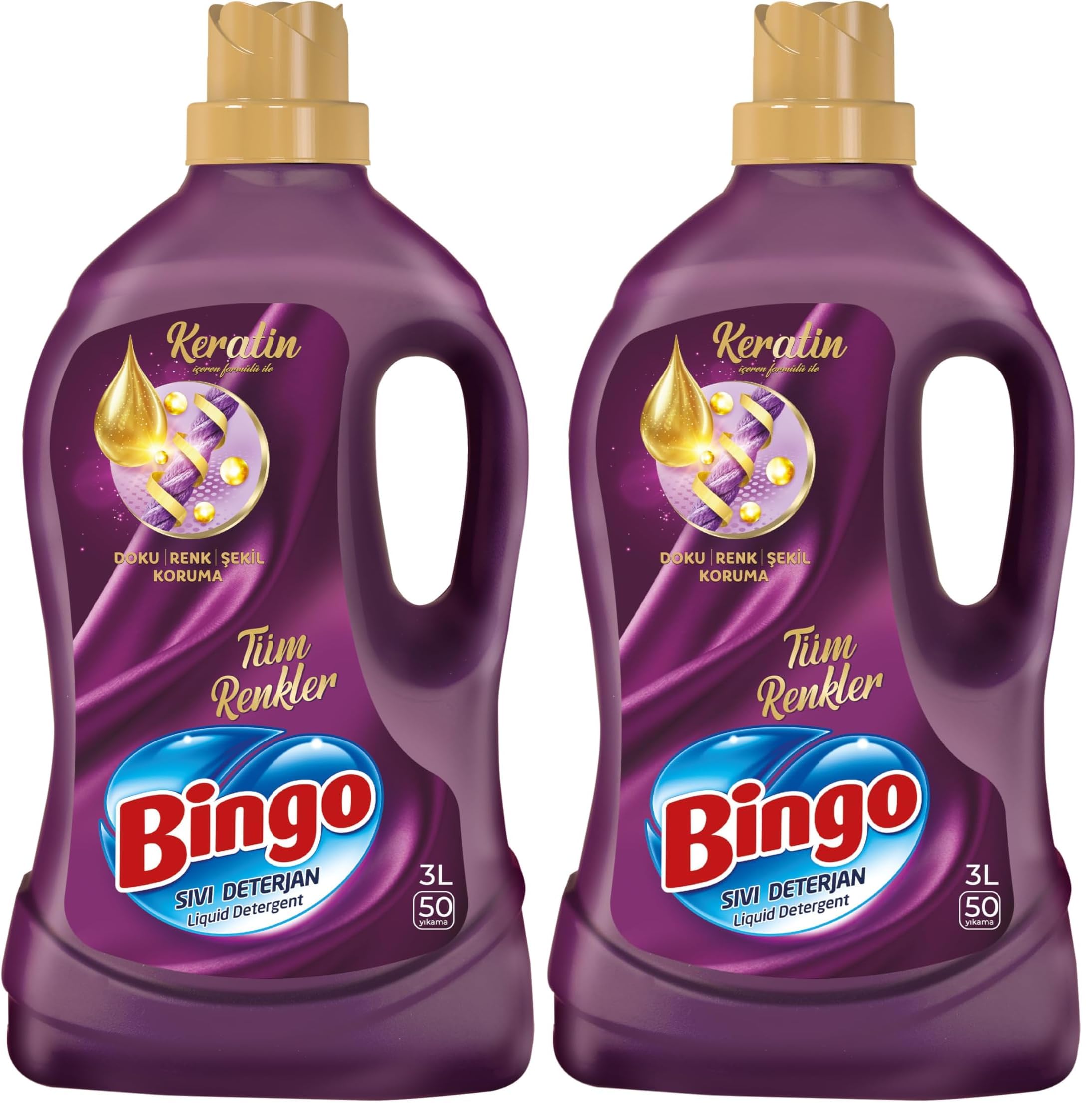 Bingo Sıvı Çamaşır Deterjan Bakım Onaran Bakım 3000 ml 50 Yıkama (2 paketi)