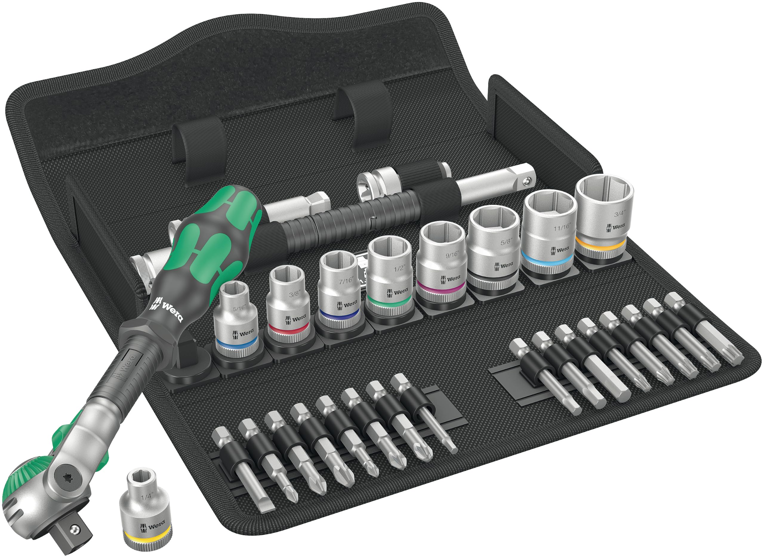 05004049001 8100 SB 9 Zyklop Imperial Speed Ratchet Set, 3/8" Drive